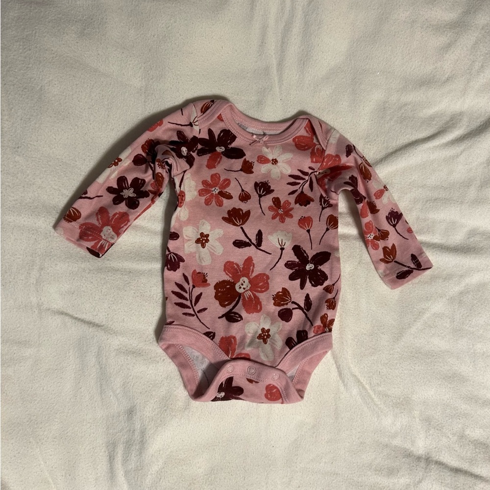 Floral Pink Baby‎ Onesie